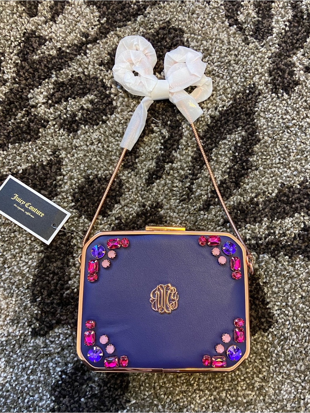 Blue minaudière NEW jUiCy couture glamorous purse